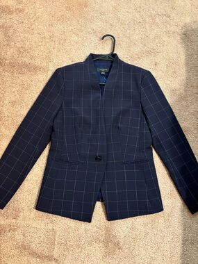 Ann Taylor Bi-stretch Windowpane Blazer